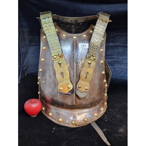 157 - Star Lot : A fantastic original Napoleonic calvary armor front and back plate. C.1800 In very good c... 