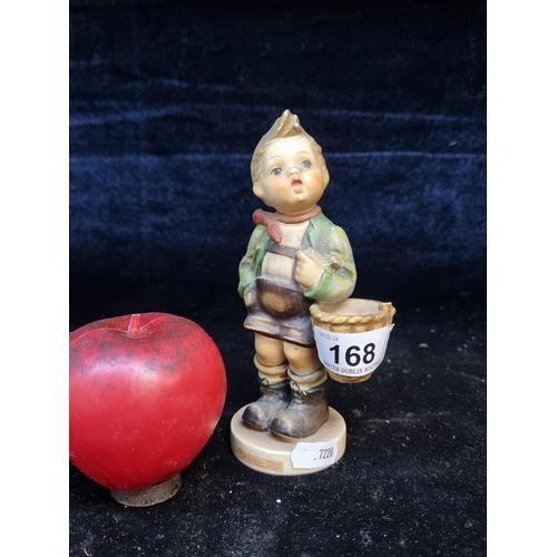 168 - A vintage Hummel figurine titled 'Village Boy with basket'.