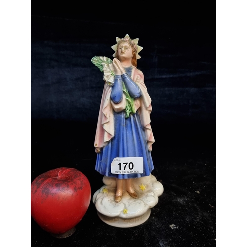 170 - A lovely vintage Austrian made figure by Wien Keramos. The figure depicted is St. Maria Goretti who ... 