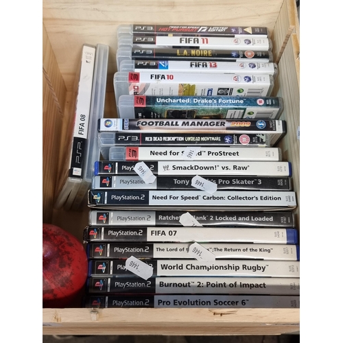 179 - A box of twenty PlayStation games for PlayStation 2 & 3.