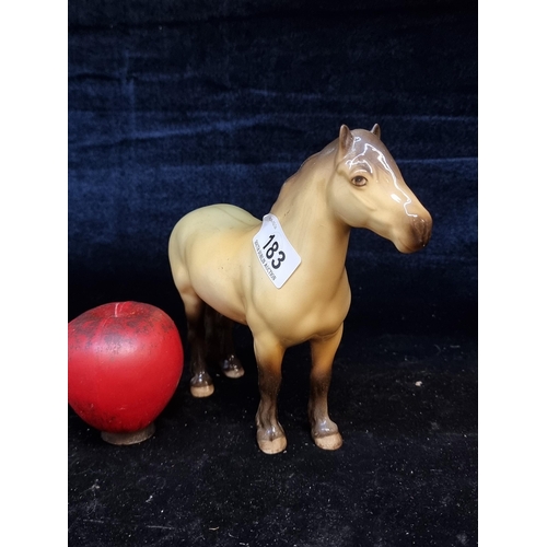 183 - A large rare vintage Beswick dun horse. In very good condition.