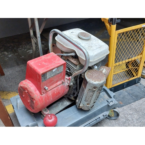 400 - A Honda EG1500 Petrol Powered Generator with three pin plug adapter. Ideal for plugging in electric ... 