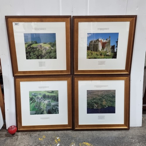 841 - A very handsome set of Prints of Irish Castles, very well framed and mounted.