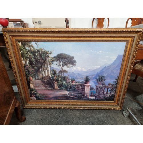 853 - A gorgeous high quality print of a painting originally by Carl Frederic Aagaard featuring a view fro... 