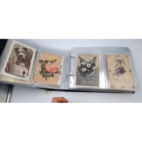 32 - A large collection of antique/vintage approx 236 cards of mixed greeting cards mostly birthday with ... 