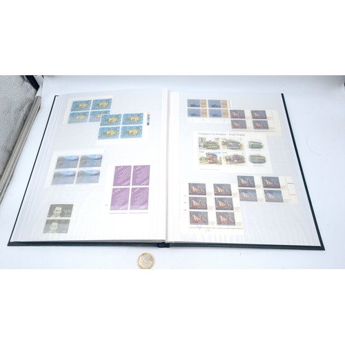 654 - A lovely collection of Irish stamps of approx. 80, colour blocks, traffic lights, inprint blocks, co... 