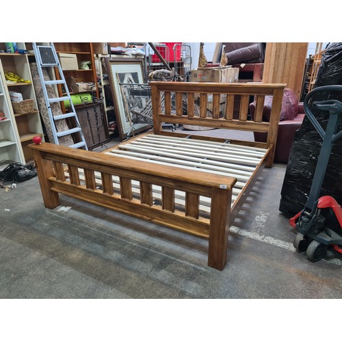 785 - Star Lot : A super large new bed. Made from hardwood. RRP €1079 Its 6 feet wide and 6'8 Long. So wou... 