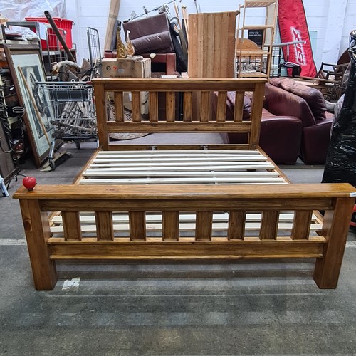 785 - Star Lot : A super large new bed. Made from hardwood. RRP €1079 Its 6 feet wide and 6'8 Long. So wou... 