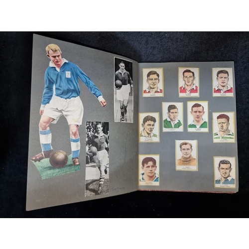 250 - A fabulous antique scrap book containing newspaper cuttings all on football including player profile... 