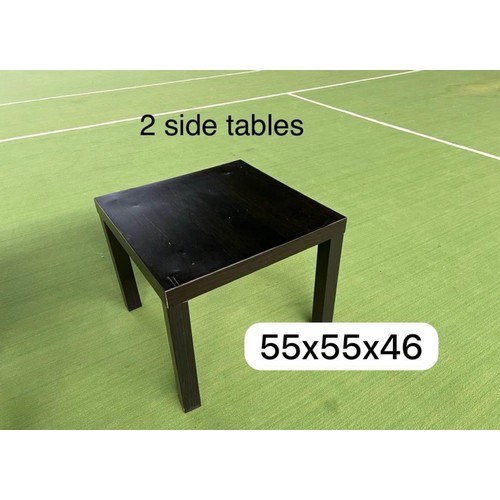 1069 - Two Black side tables, If purchased they must be collected at Kellys Hotel, Rosslare on the 22nd or ... 