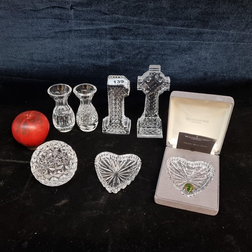 139 - A stunning collection of 7 Waterford Crystal pieces. Including a rare Times Square 