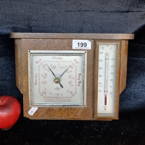 199 - A superb antique wall mounted barometer.