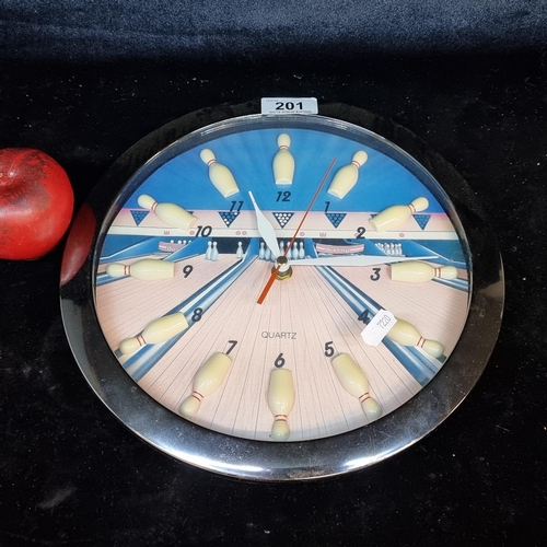 201 - A very fun retro bowling themed clock.