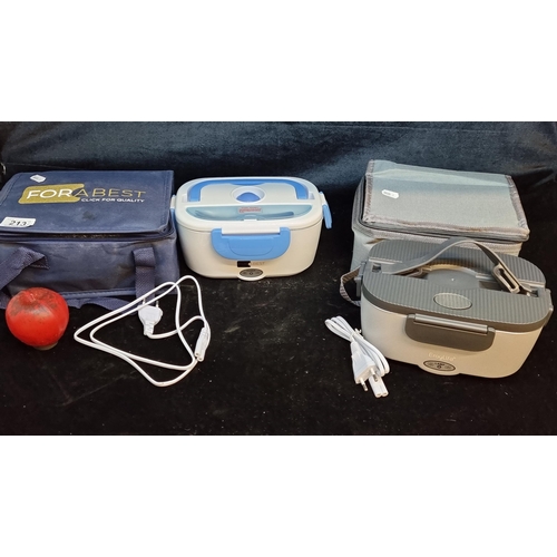 213 - Two high quality electric lunch boxes including a Forabest example and a Eraylife example. Both incl... 