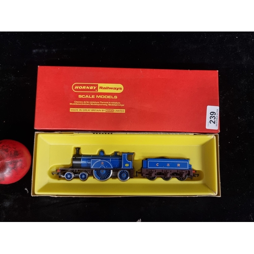 239 - A fantastic vintage Hornby model diesel electric locomotive train along with coal tender in original... 