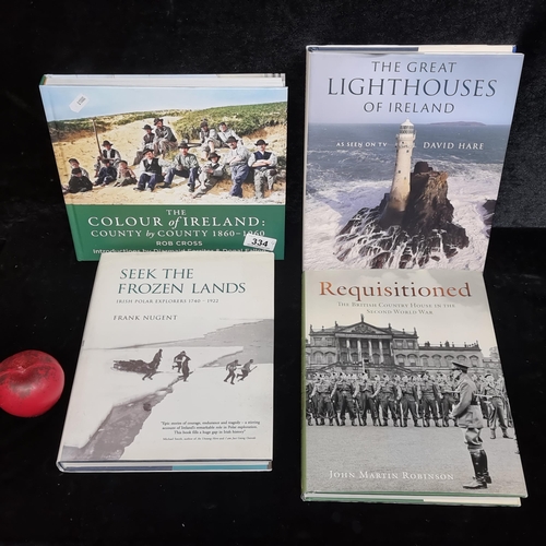 4 hardback books of Irish history interest. Including 'The Colour of Ireland: County by County 1860-1960 with Introductions by Diarmaid Ferriter & Donal Fallon' and 'Seek the Frozen Lands - Irish Polar Explorers 1740-1922'.