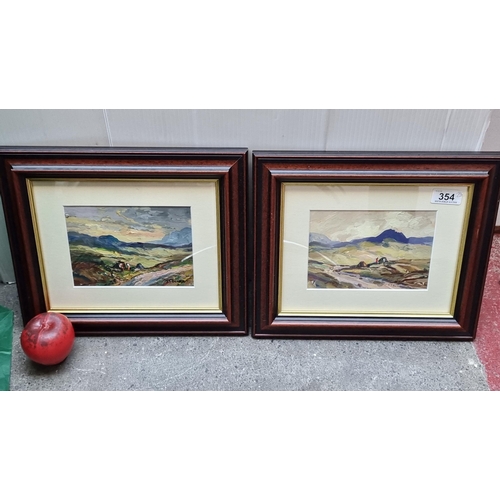 354 - A pair of fabulous John T. Bannon (Irish b. 1952) oil on canvas landscape paintings. One painting ti... 