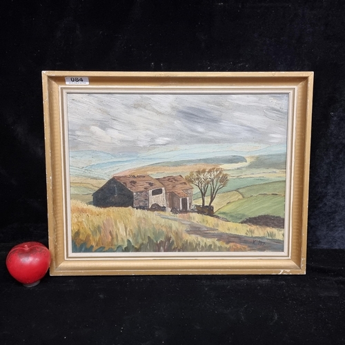 84 - A lovely original acrylic on canvas painting showing a rural landscape scene of a thatched cottage n... 