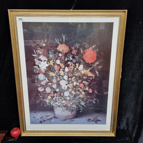 96 - A charming and large high quality print of a painting originally by Flemish artist Jan Brueghel titl... 