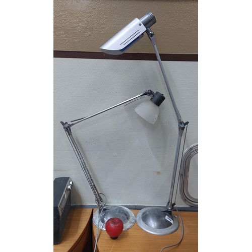 446 - Two stylish nicely sized Anglepoise table lamps with matching bases.