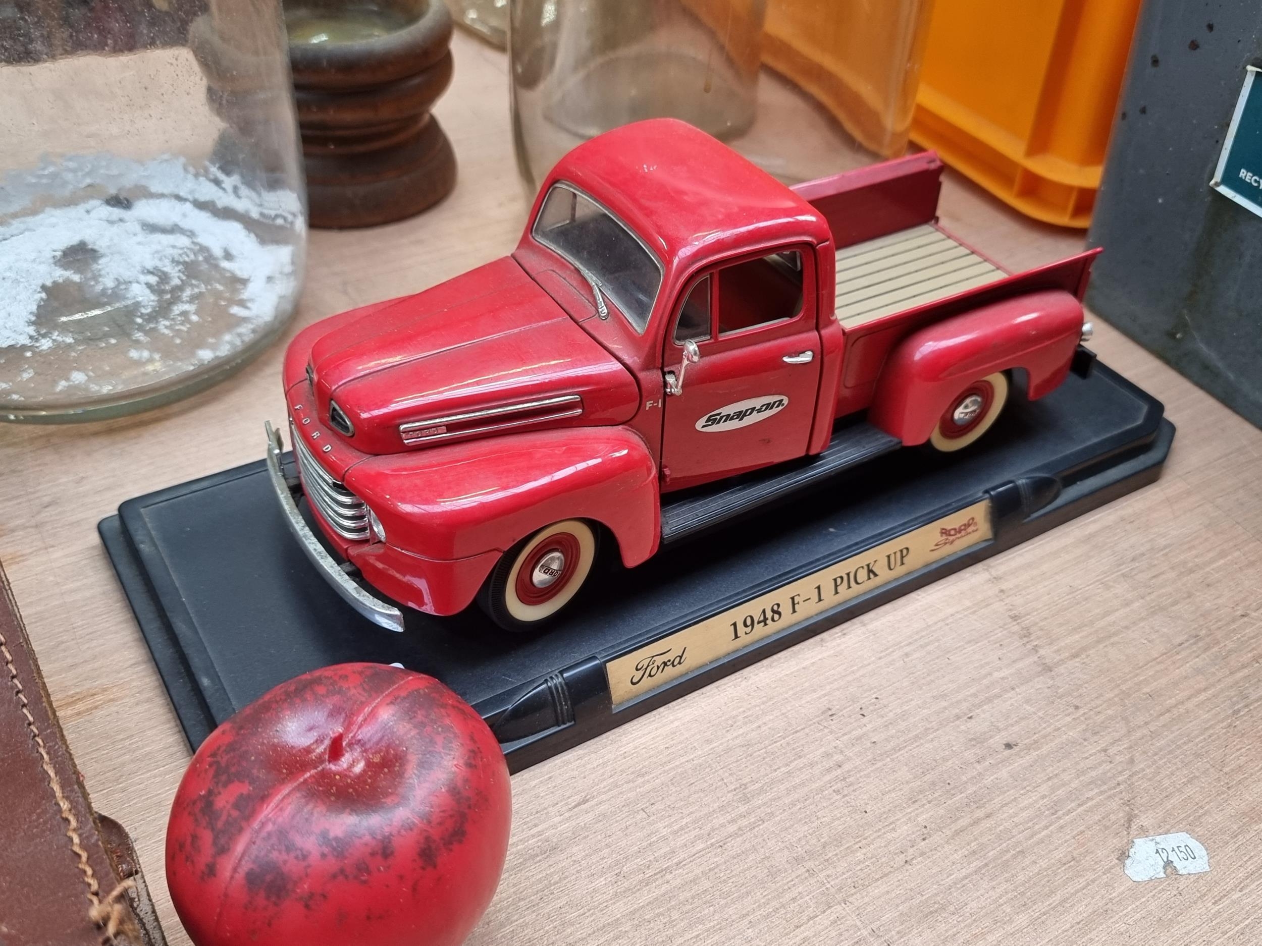 A large super diecast Snap-on Ford 1948 F-1 Pickup Truck in a 