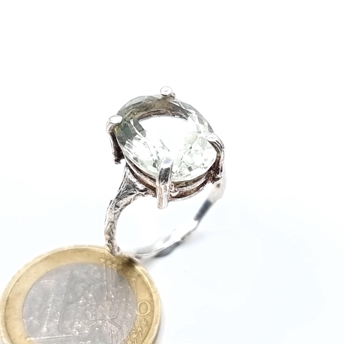 520 - Star lot : A lovely ring purchased from Chupi in Powerscourt a beautiful large Phrasiolite ring with... 