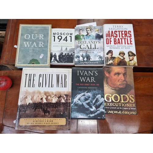 671 - An interesting lot of 7 war history interest books. Including a hardback of 'The Civil War - An Illu... 