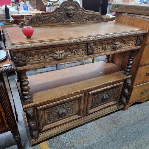 702 - Star Lot : A really stunning handcrafted Victorian sideboard / buffet boasting two pullout drawers w... 