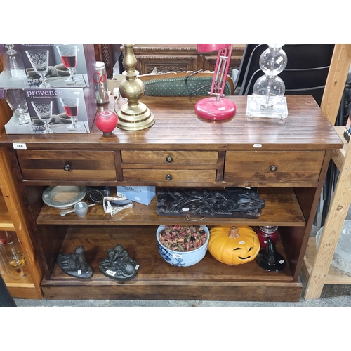 766 - A gorgeous Laura Ashley contemporary console table consisting of four pullout drawers and two under ... 