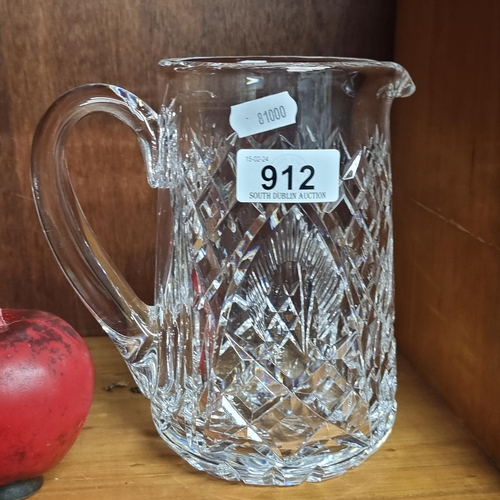 912 - A fabulous Waterford Crystal pitcher in the Clare pattern. In very good condition.