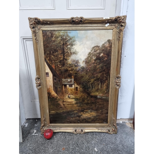 966 - Star Lot: A magnificent antique 19th  century oil on canvas painting titled 