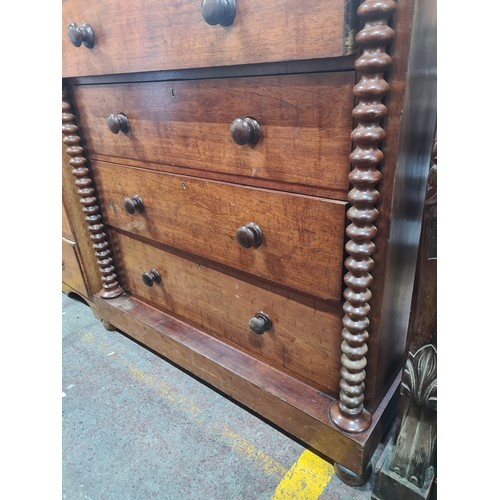 698 - Star Lot : A truly beautiful late 19th century chest with four large pullout drawers and secret draw... 