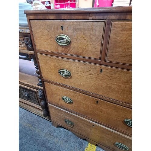 701 - A gorgeous 1920s chest with five pullout drawers boasting beautiful brass hardware in the campaign s... 