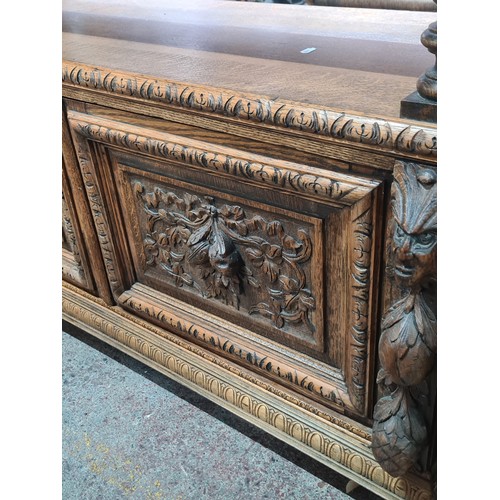 702 - Star Lot : A really stunning handcrafted Victorian sideboard / buffet boasting two pullout drawers w... 