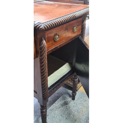 706 - Super Star Lot : A truly remarkable antique Georgian  mahogany side board boasting two cupboards, th... 