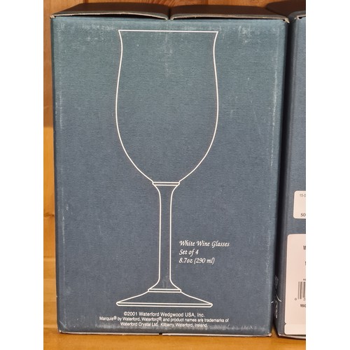 776 - A box of four as new, boxed Marquis by Waterford white wine glasses from their vintage tasting colle... 