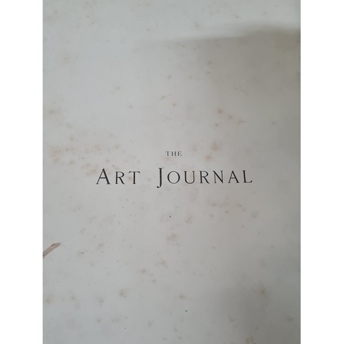 459 - Two folio books one with half leather binding titled 'The Art Journal' published in London by J.S.Vi... 