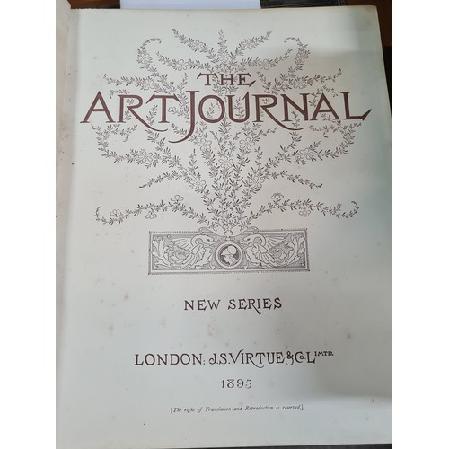 459 - Two folio books one with half leather binding titled 'The Art Journal' published in London by J.S.Vi... 