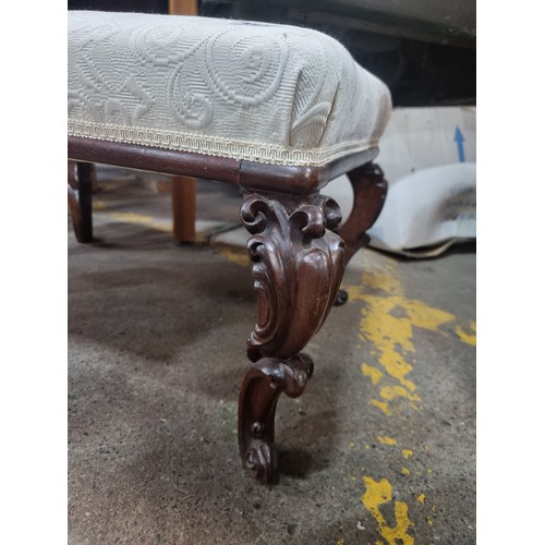 451 - Star Lot : A gorgeous large mahogany late 18th early 19th century Irish foot stool boasting beautifu... 