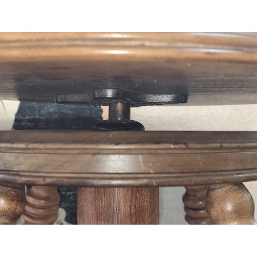 720 - Star Lot : A superb antique Tonk style stool featuring crows talons holding glass ball feet. Present... 