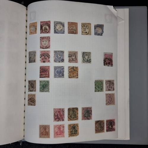 916 - A well filled stamp album containing antique and vintage examples. Features some strong pages contai... 