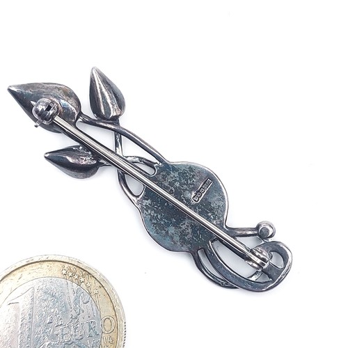 3 - A Celtic Scottish sterling silver brooch, length 5cm, weight 7.91 grams, pin intact.