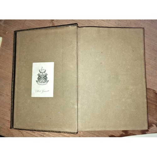 173 - Two magnificent antique hardback, full leather Bibles dating to 1815 and 1817 with one featuring gil... 