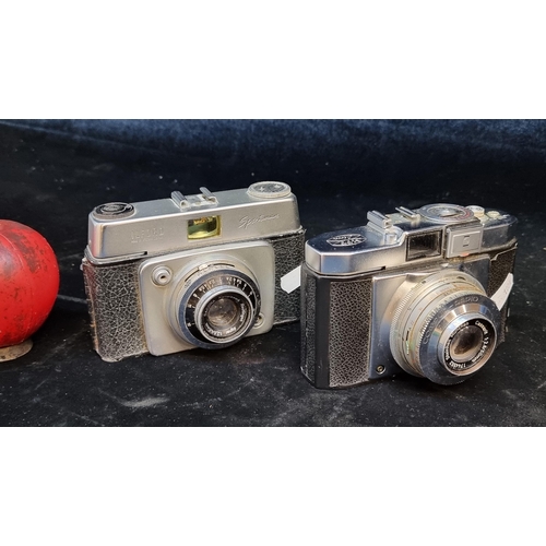 155 - Two charming vintage cameras including a West German Ilford sportsman model and a M.P.P Iloca.