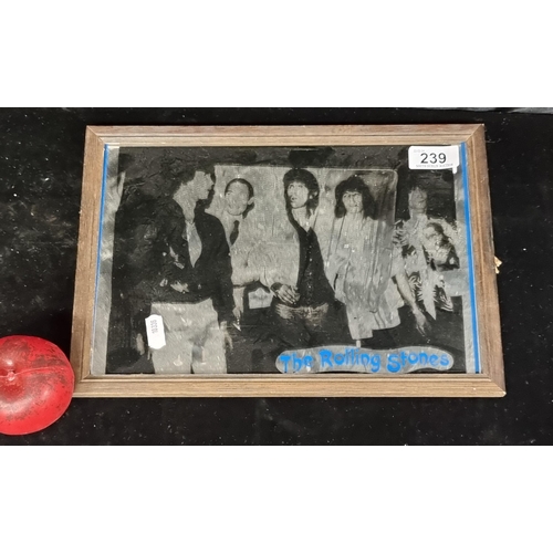 239 - An unusual nicely sized Rolling Stones wall hanging mirror.