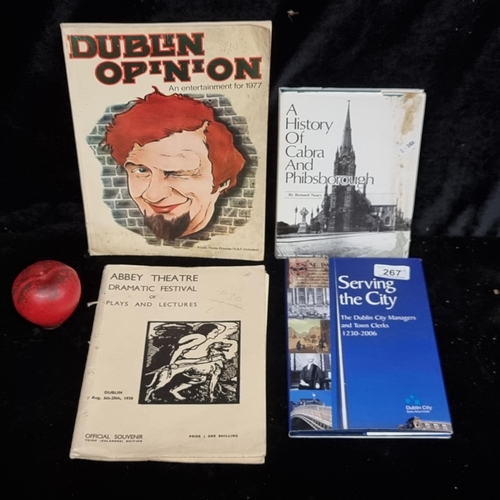 267 - Four vintage Dublin books with titles such as 'Serving The City' and Abbey Theatre Dramatic Festival... 