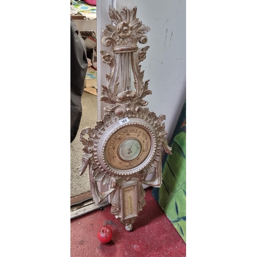 364 - Star Lot : A fabulous large 19th century style Italian Barometer. Mercury intact. Fabulous piece. sl... 