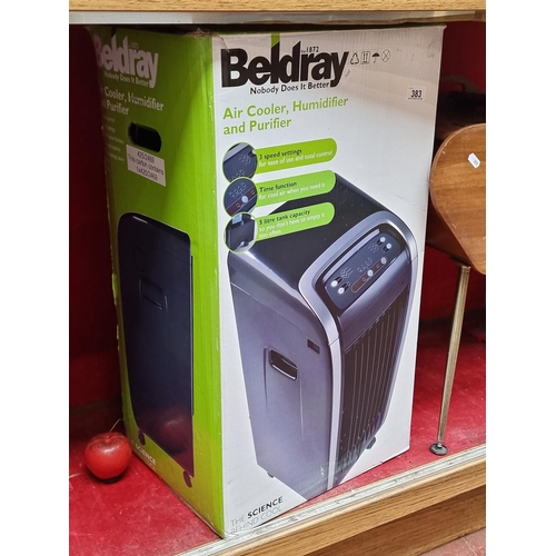 383 - A Beldray Air cooler, Humidifier and purifier in original box and packaging. 5 litre tank capacity. ... 