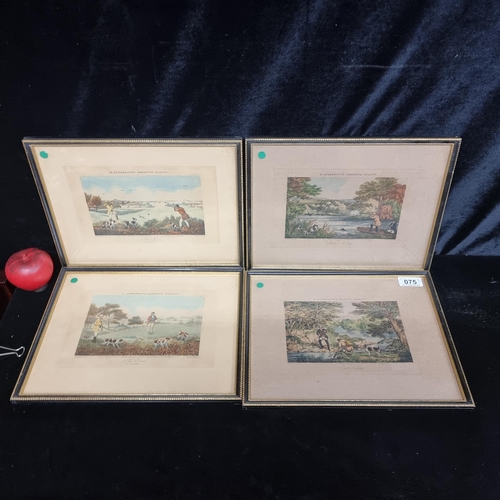 75 - A set of four antique 19th century hand coloured prints from R. Ackermann's series of 