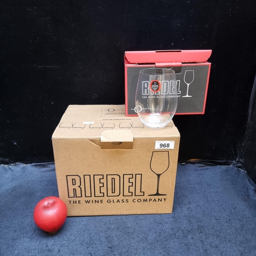 968 - A box of 8 Riedel cabernet / merlot wine tumblers, each boxed and packaged individually.